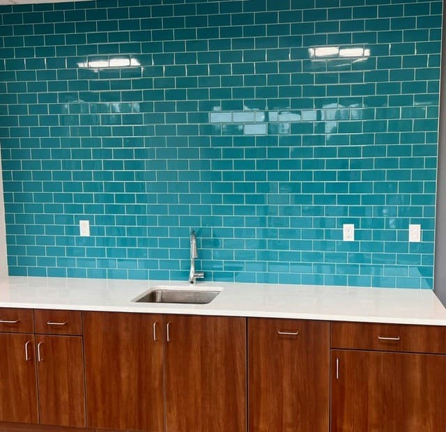 Commercial restroom completed by CAB Carpentry